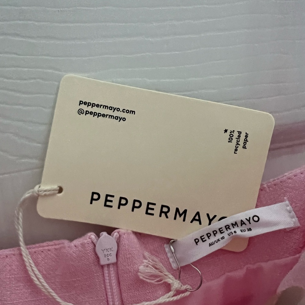 Peppermayo Exclusive- Angelina Linen Maxi Dress- Pink Petal- Size US 6